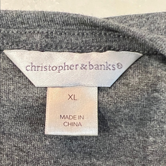 Buffalo Plaid Snowflake Long Sleeve Gray Top Red & Black Checkered Pattern - Picture 2 of 9